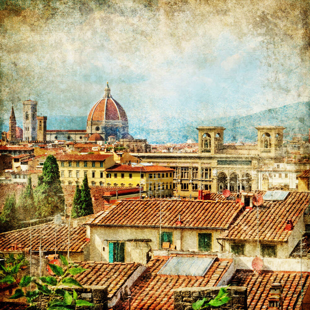 картина-постер Крыши Флоренции в лучах летнего солнца