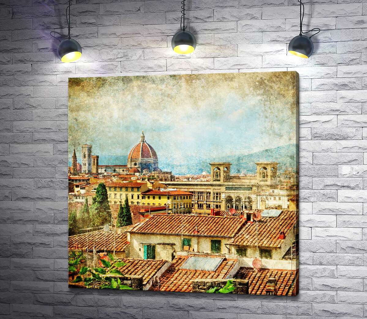 картина Крыши Флоренции в лучах летнего Солнца