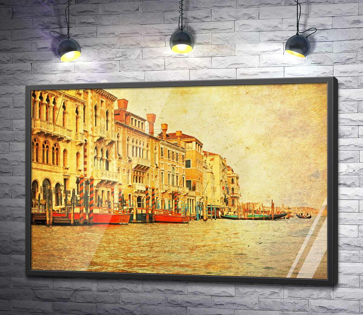 постер Традиционный венецианский причал на Гранд-канале (The Grand Canal)