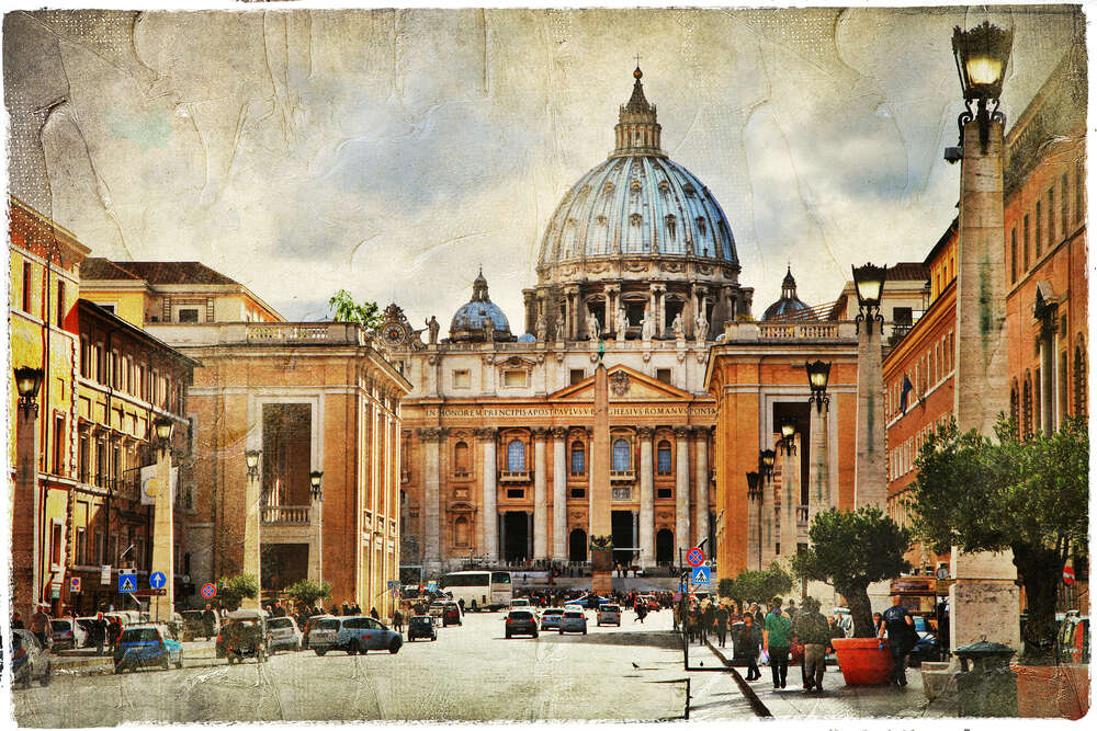 картина-постер Собор Святого Петра (St. Peters Cathedral): вершина итальянского искусства