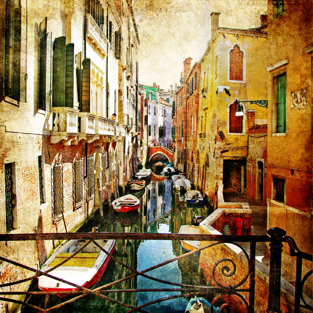 картина-постер Гармонія тиші у маленькому каналі