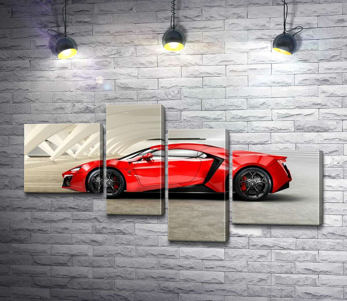 модульная картина Идеальные изгибы линий в эксклюзивном автомобиле Lykan HyperSport (Модуль №21)