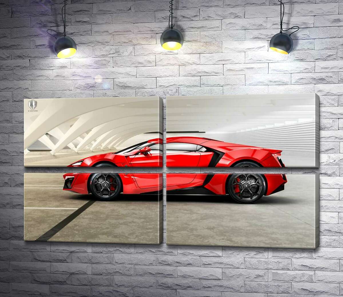 модульная картина Идеальные изгибы линий в эксклюзивном автомобиле Lykan HyperSport (Модуль №25)