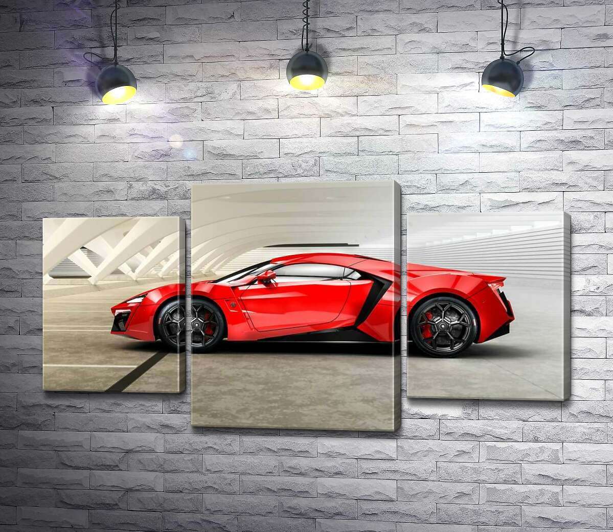 модульная картина Идеальные изгибы линий в эксклюзивном автомобиле Lykan HyperSport (Модуль №10)