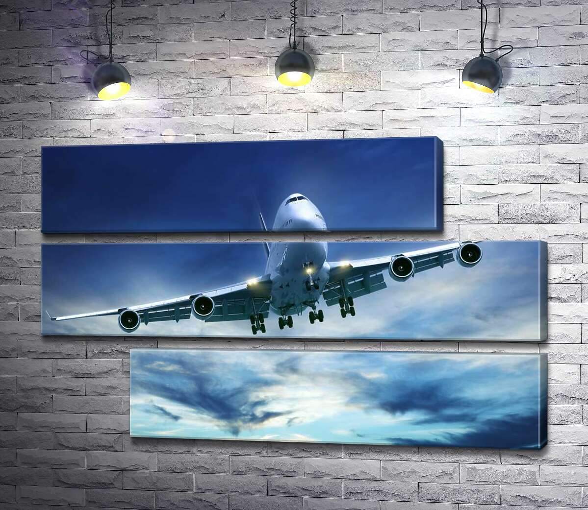 модульная картина На посадку: американский самолет "Jumbo Jet" (Модуль №16)