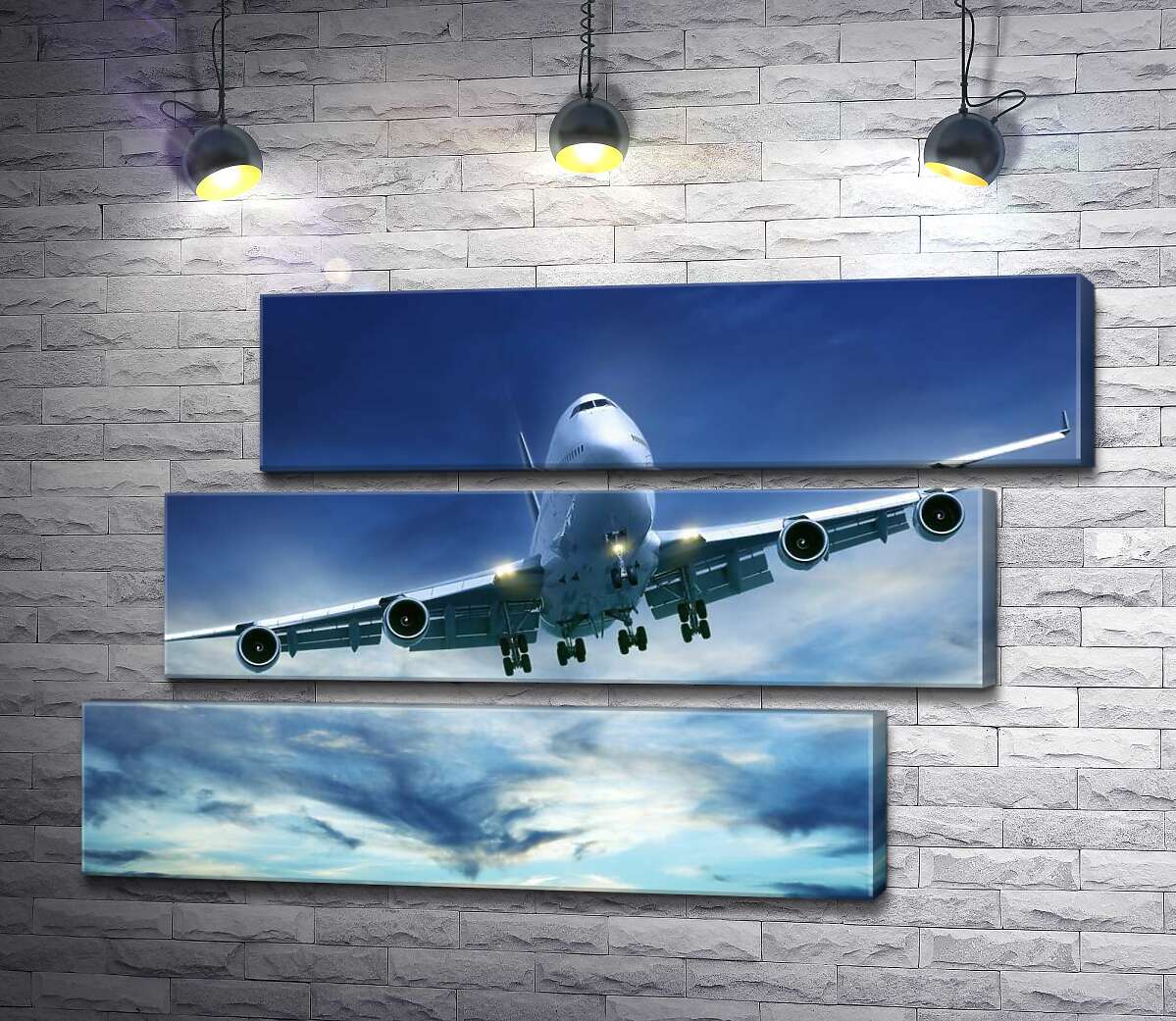 модульная картина На посадку: американский самолет "Jumbo Jet" (Модуль №17)
