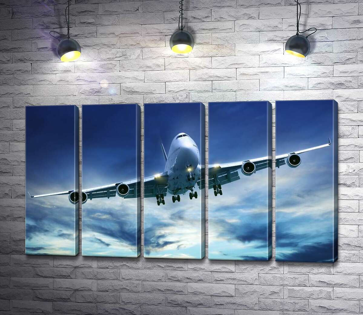 модульная картина На посадку: американский самолет "Jumbo Jet" (Модуль №26)