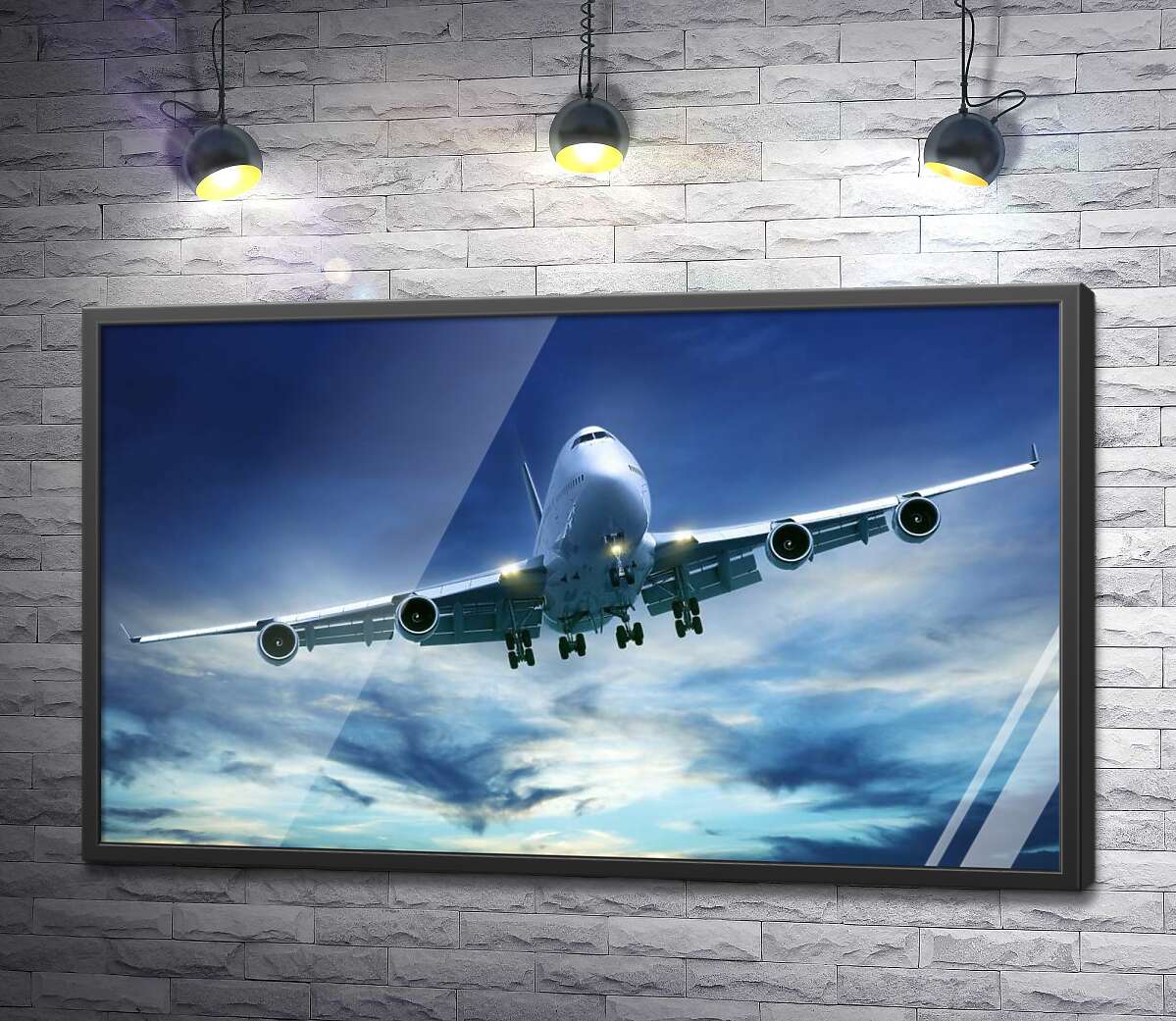постер На посадку: американский самолет "Jumbo Jet"