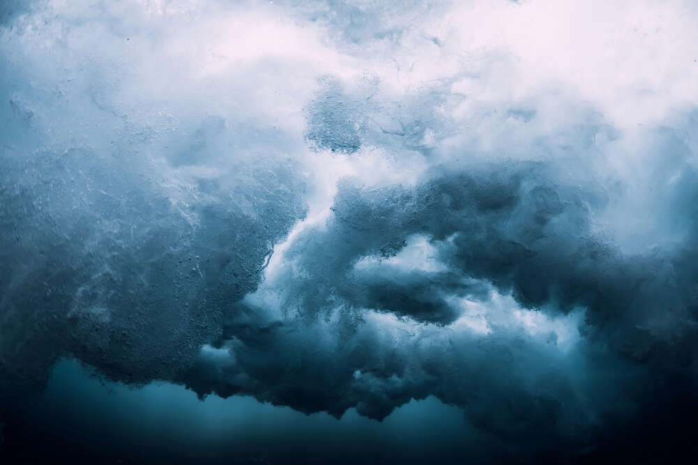 картина-постер Градієнт синього в грозових хмарах