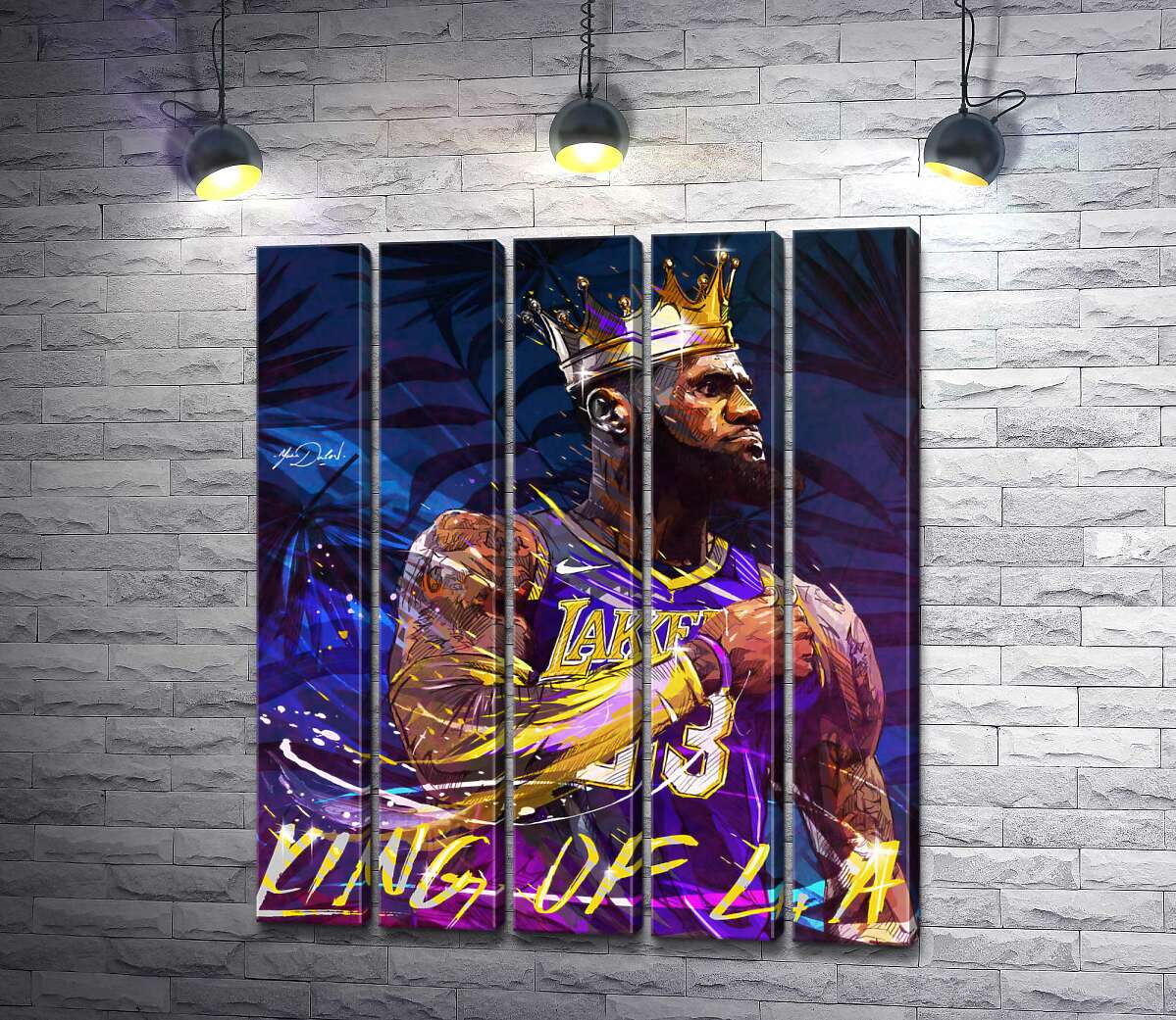 модульна картина Баскетболіст Леброн Джеймс (LeBron James) - король Лос-Анджелеса (Модуль №26)