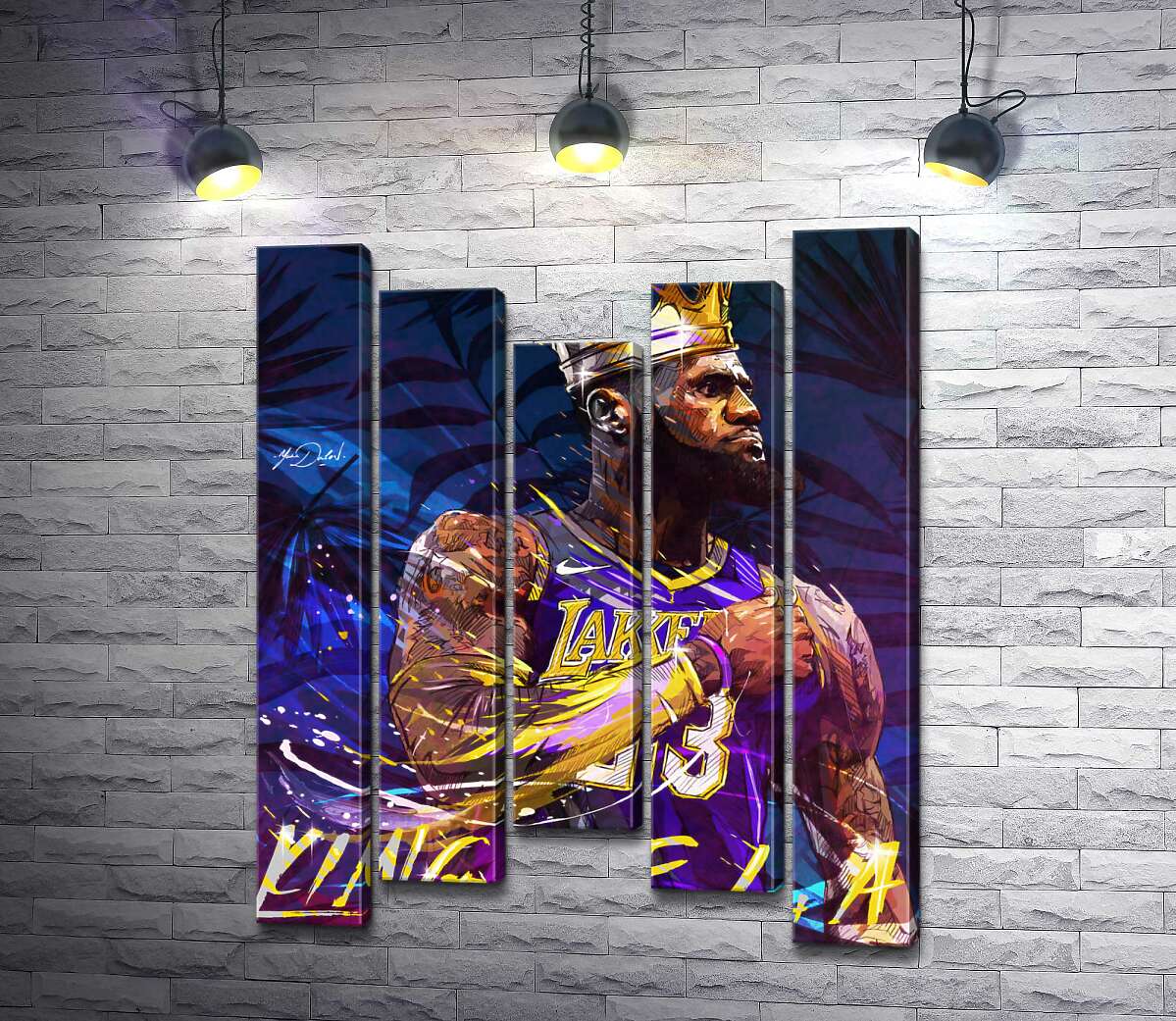 модульна картина Баскетболіст Леброн Джеймс (LeBron James) - король Лос-Анджелеса (Модуль №27)