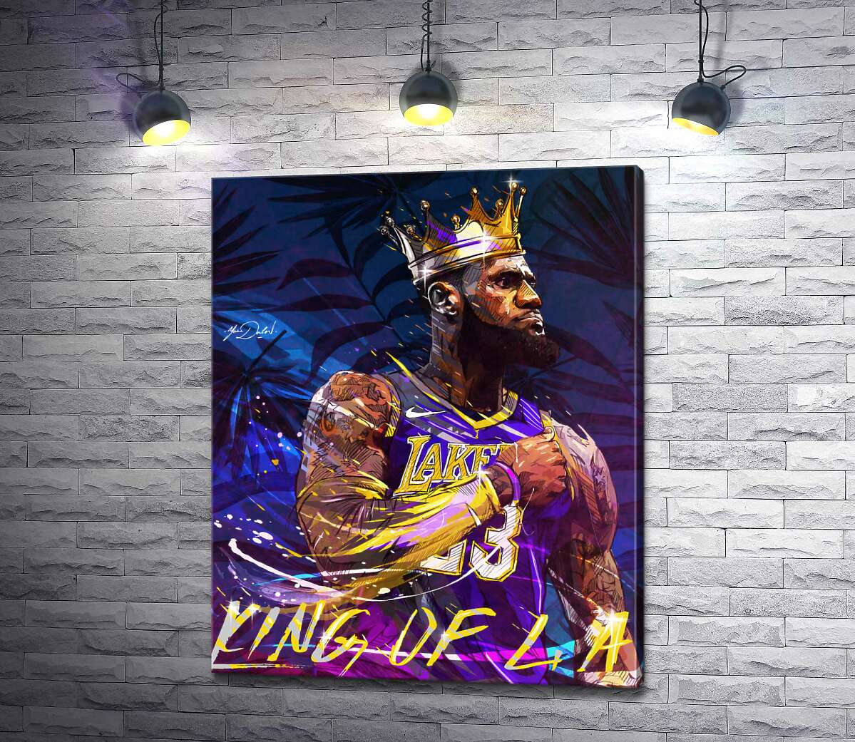 картина Баскетболист Леброн Джеймс (LeBron James) - король Лос-Анджелеса