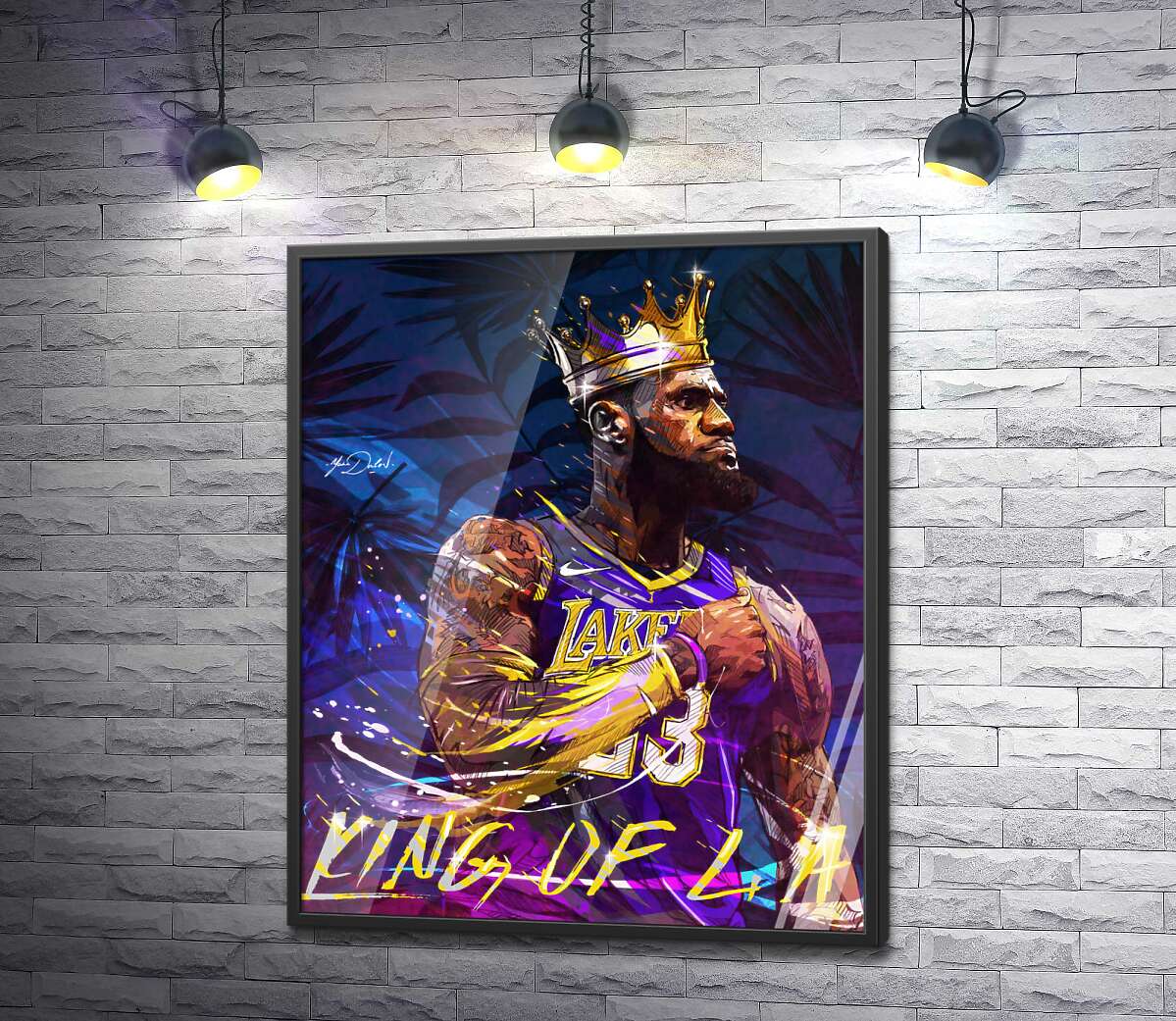 постер Баскетболист Леброн Джеймс (LeBron James) - король Лос-Анджелеса