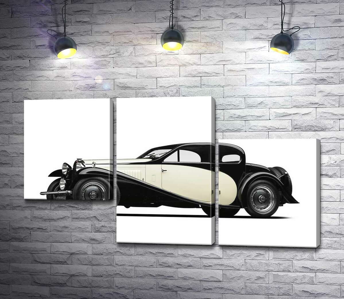 модульная картина Элегантный французский автомобиль Бугатти (Bugatti Type 46) (Модуль №13)