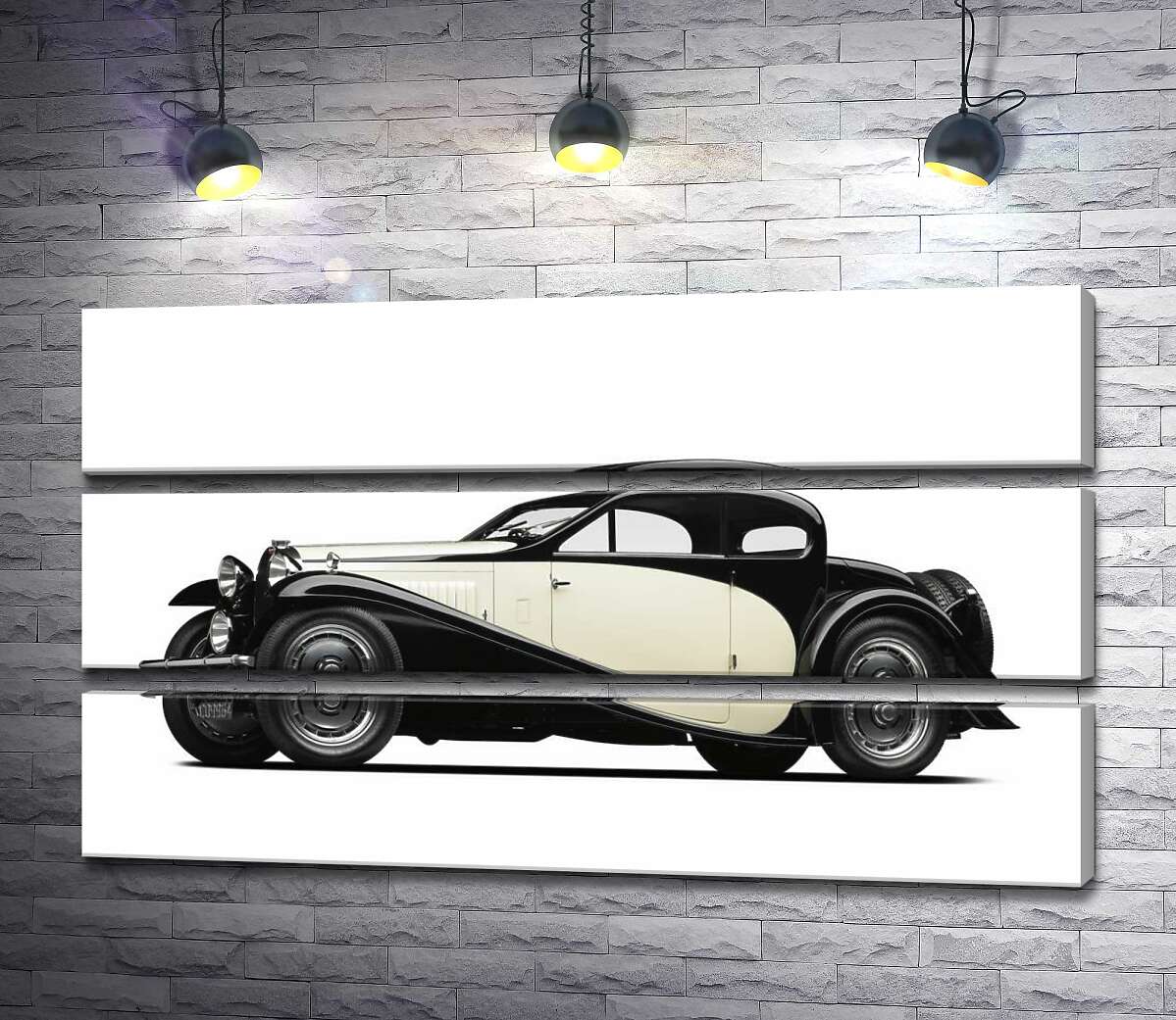 модульная картина Элегантный французский автомобиль Бугатти (Bugatti Type 46) (Модуль №15)