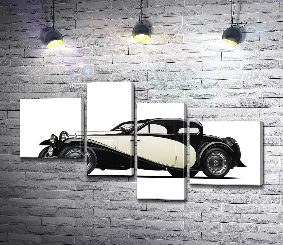 модульна картина Елегантний французький автомобіль Бугатті (Bugatti Type 46) (Модуль №21)