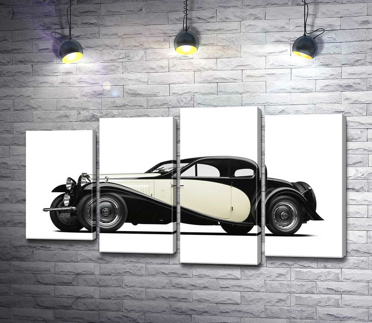 модульна картина Елегантний французький автомобіль Бугатті (Bugatti Type 46) (Модуль №3)