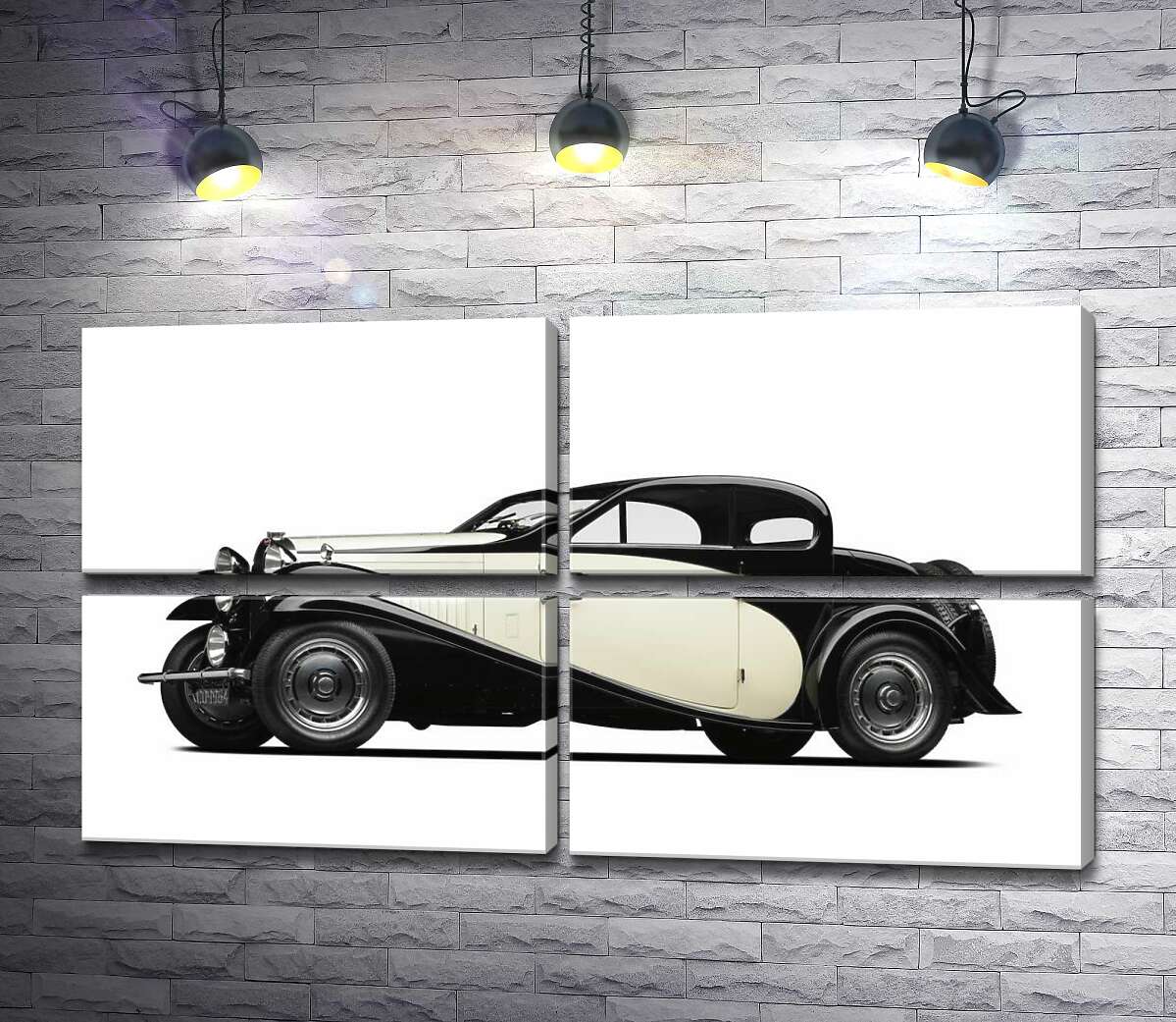 модульная картина Элегантный французский автомобиль Бугатти (Bugatti Type 46) (Модуль №25)