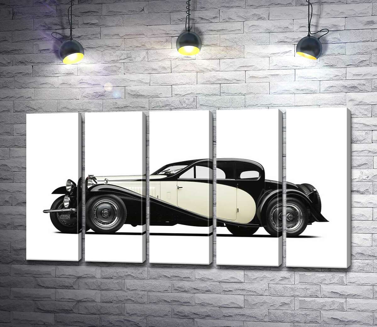 модульная картина Элегантный французский автомобиль Бугатти (Bugatti Type 46) (Модуль №26)