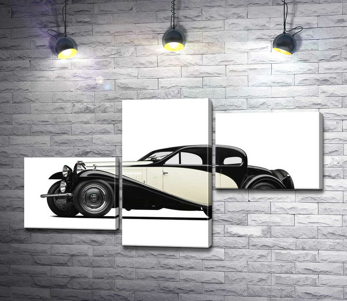 модульная картина Элегантный французский автомобиль Бугатти (Bugatti Type 46) (Модуль №12)