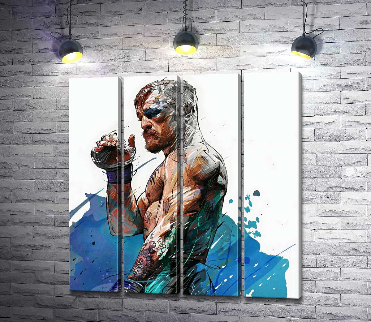 модульна картина Боксер Конор Мак-Грегор (Conor McGregor) після переможного бою (Модуль №24)