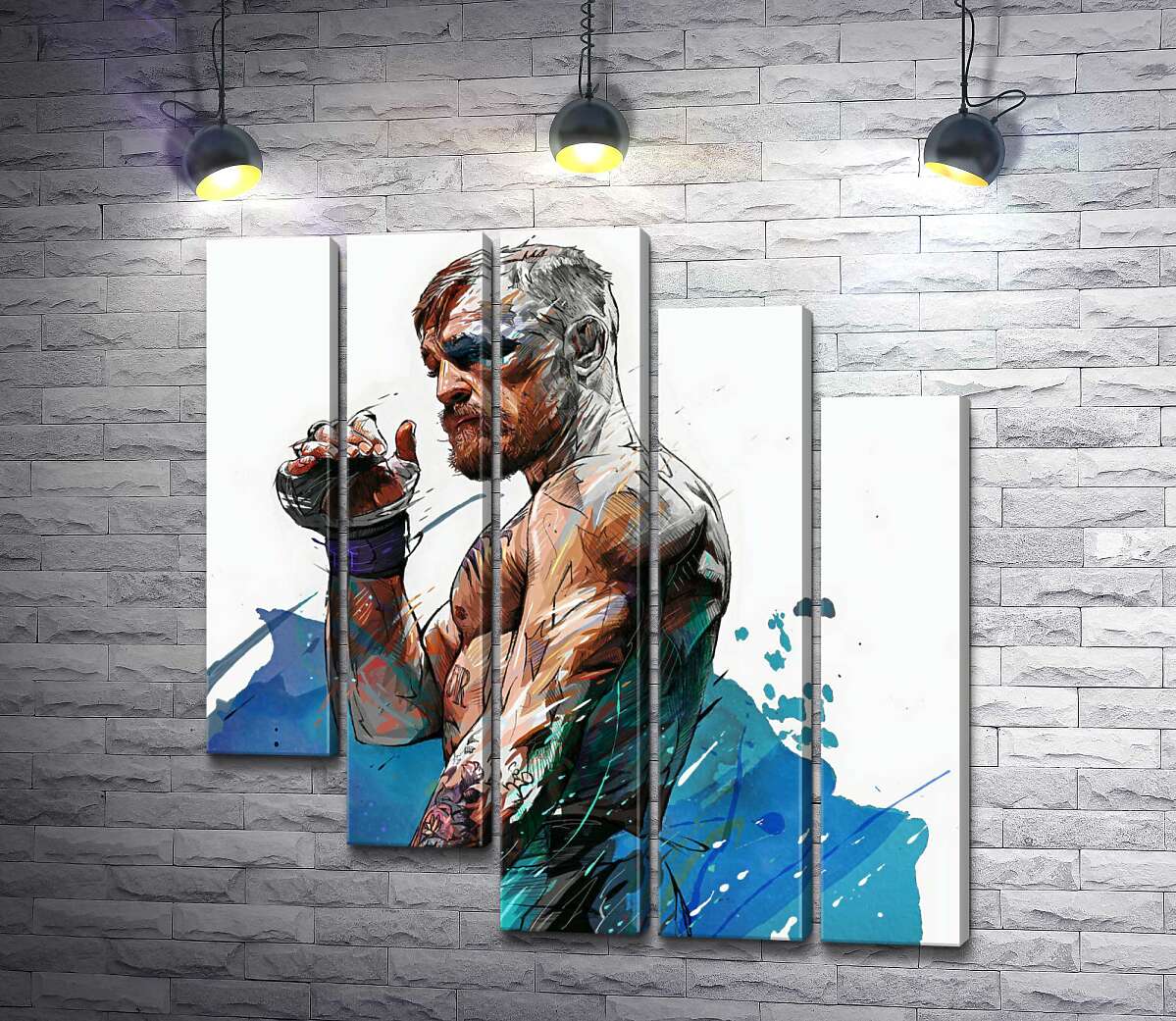 модульная картина Боксер Конор Мак-Грегор (Conor McGregor) после победного боя (Модуль №28)