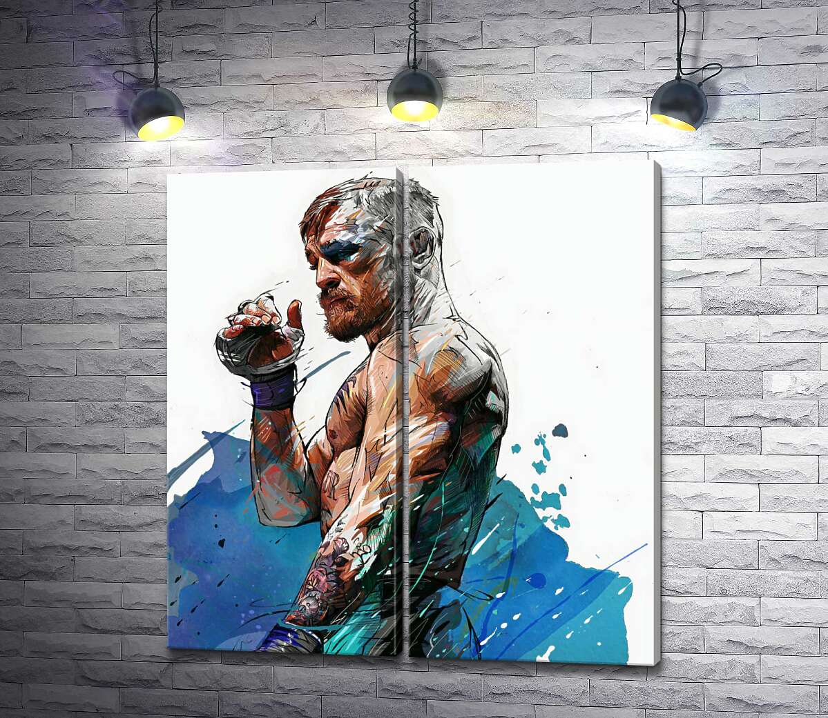 модульная картина Боксер Конор Мак-Грегор (Conor McGregor) после победного боя