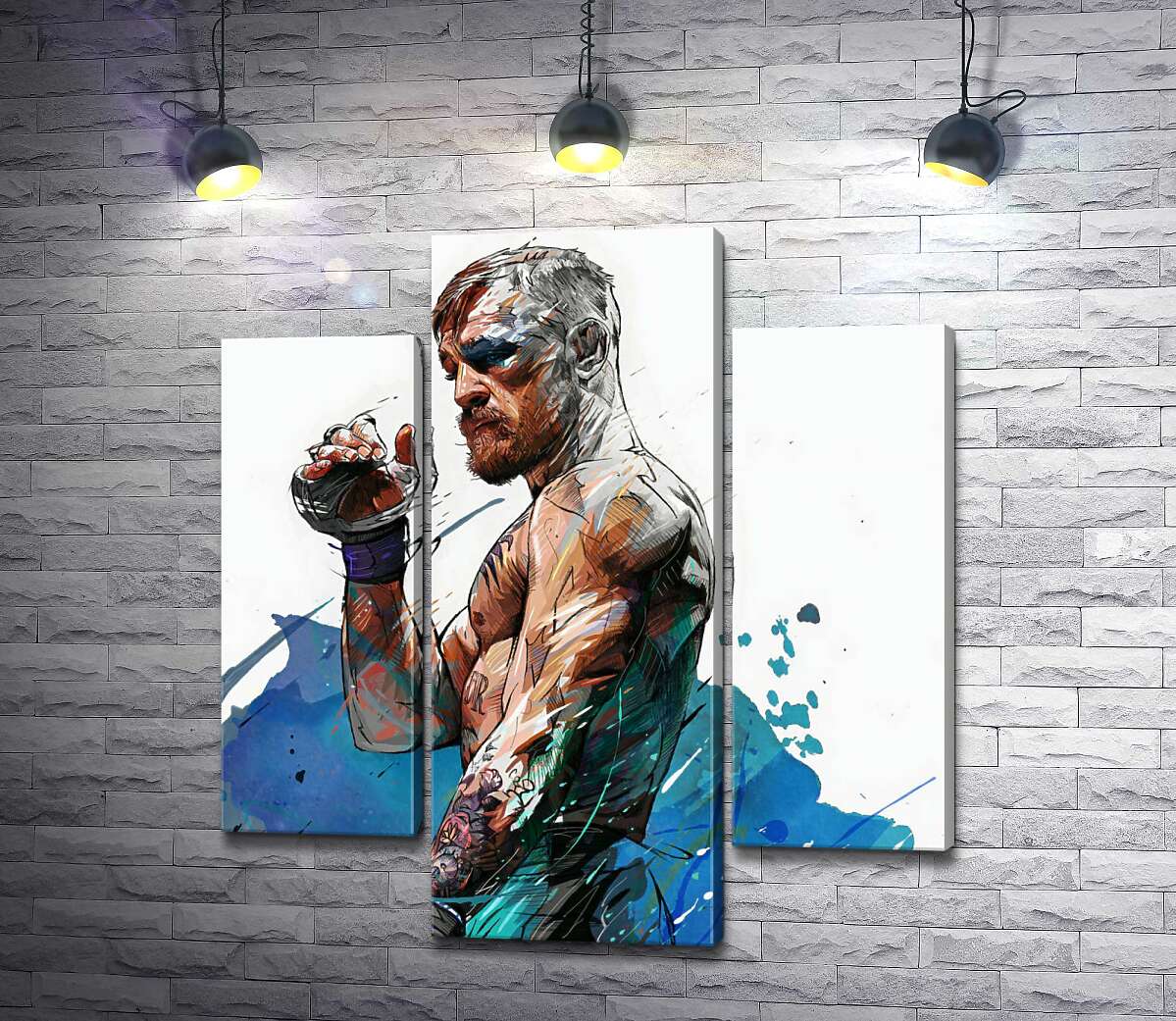 модульна картина Боксер Конор Мак-Грегор (Conor McGregor) після переможного бою (Модуль №10)