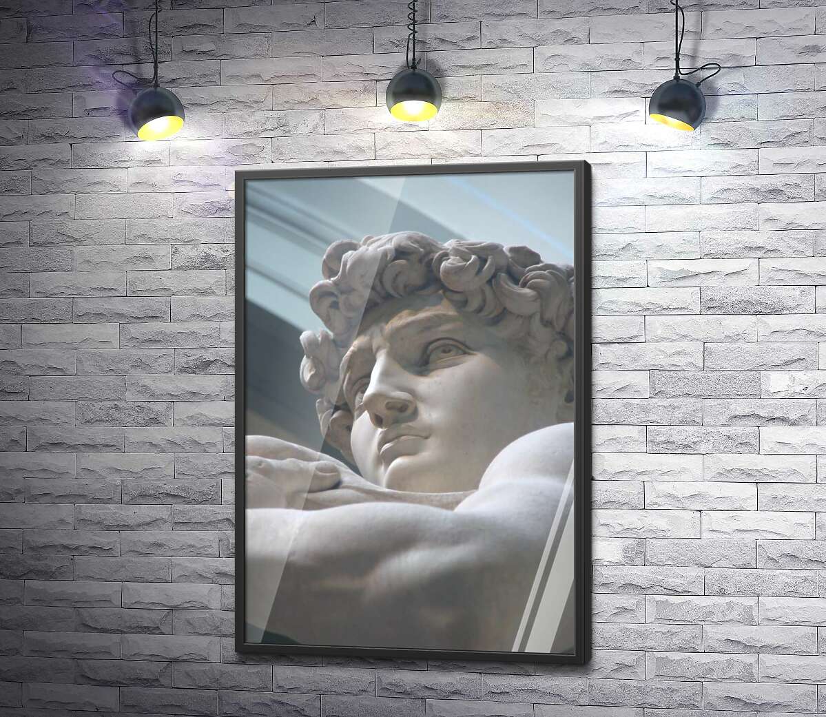 постер Лицо мраморной статуи Давида