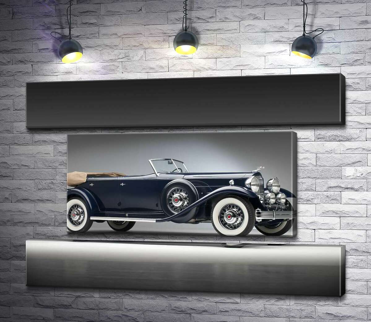 модульна картина Люксовий американський синій автомобіль Packard Twin Six 1932 (Модуль №18)