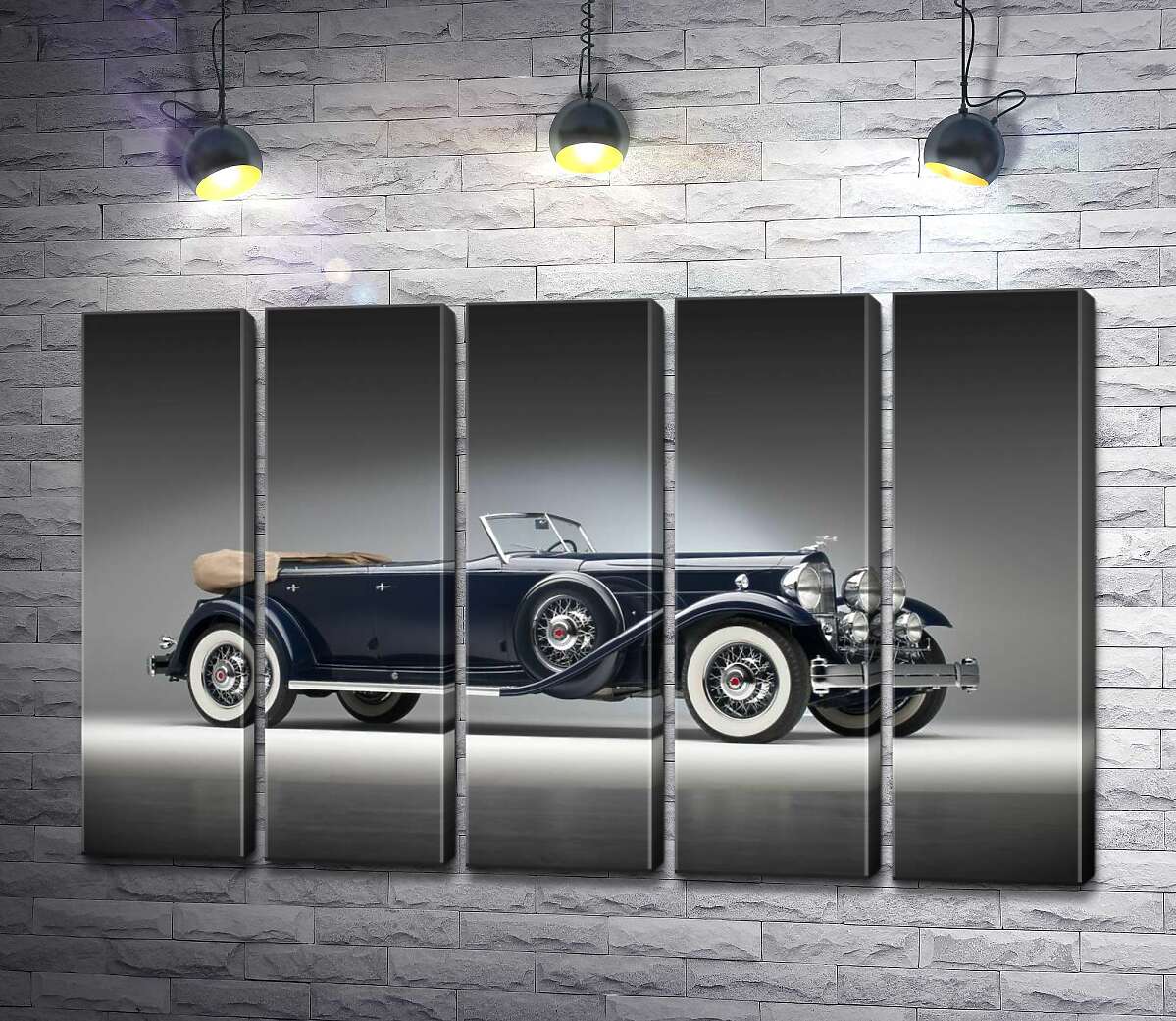 модульна картина Люксовий американський синій автомобіль Packard Twin Six 1932 (Модуль №26)