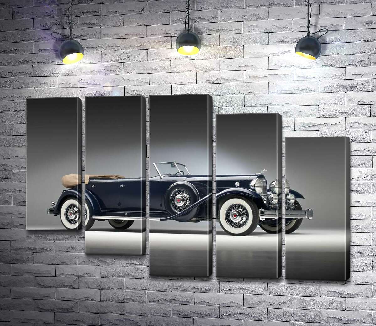 модульна картина Люксовий американський синій автомобіль Packard Twin Six 1932 (Модуль №28)