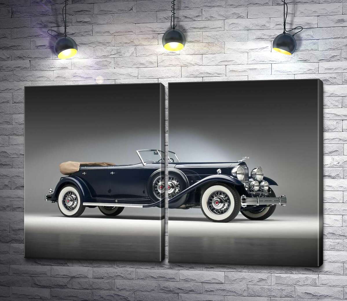 модульная картина Люксовый американский синий автомобиль Packard Twin Six 1932
