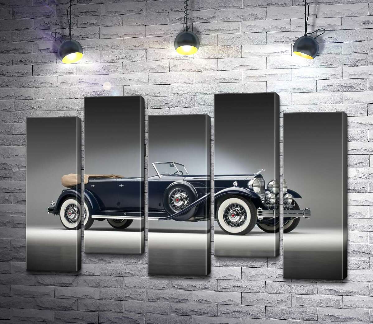 модульна картина Люксовий американський синій автомобіль Packard Twin Six 1932 (Модуль №30)