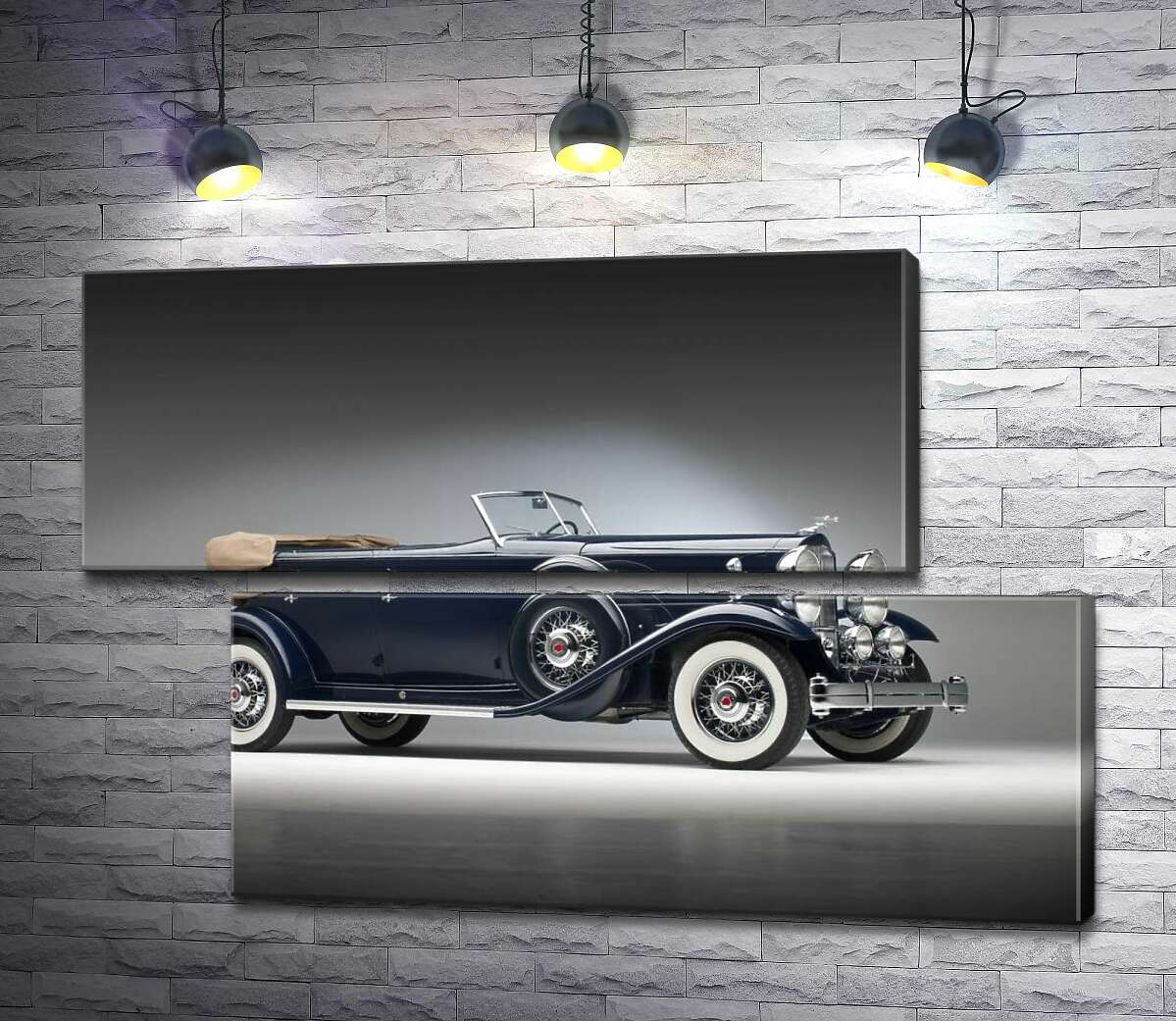 модульна картина Люксовий американський синій автомобіль Packard Twin Six 1932 (Модуль №8)
