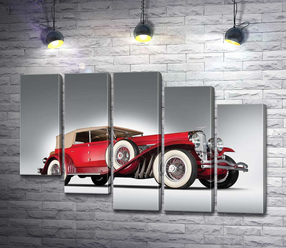 модульная картина Старинный автомобиль 1920 года американской компании Duesenberg (Модуль №28)