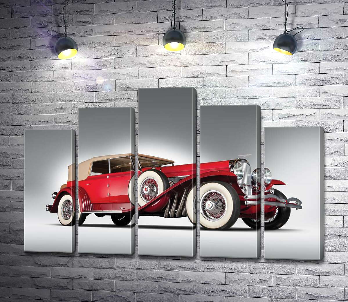 модульная картина Старинный автомобиль 1920 года американской компании Duesenberg (Модуль №29)