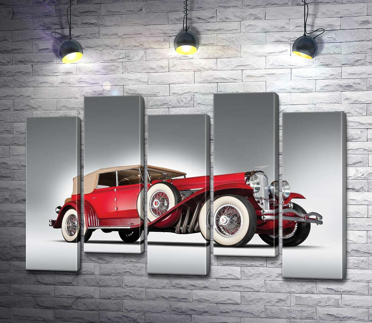 модульная картина Старинный автомобиль 1920 года американской компании Duesenberg (Модуль №30)