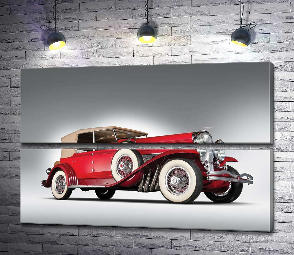 модульная картина Старинный автомобиль 1920 года американской компании Duesenberg (Модуль №7)