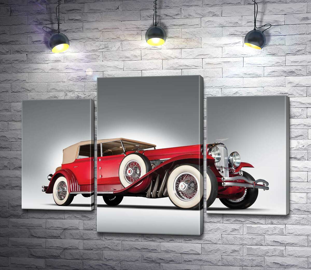 модульная картина Старинный автомобиль 1920 года американской компании Duesenberg (Модуль №10)