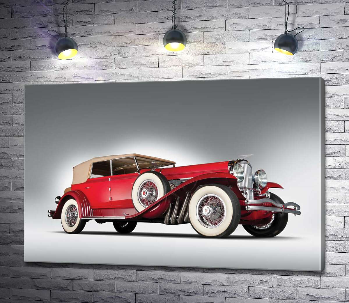 картина Старинный автомобиль 1920 года американской компании Duesenberg