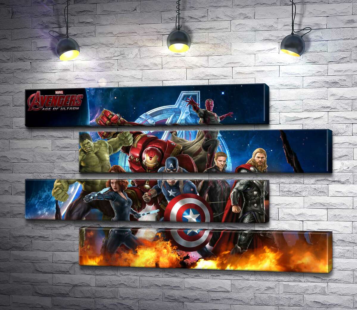 модульна картина Месники: супергерої Марвел (Marvel) напоготові (Модуль №23)