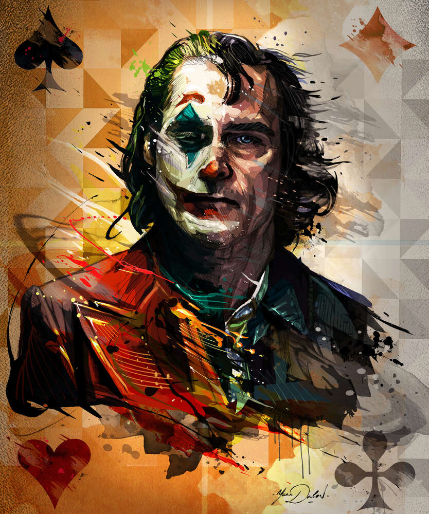 картина-постер Людська сутність в образі Джокера на гральній карті