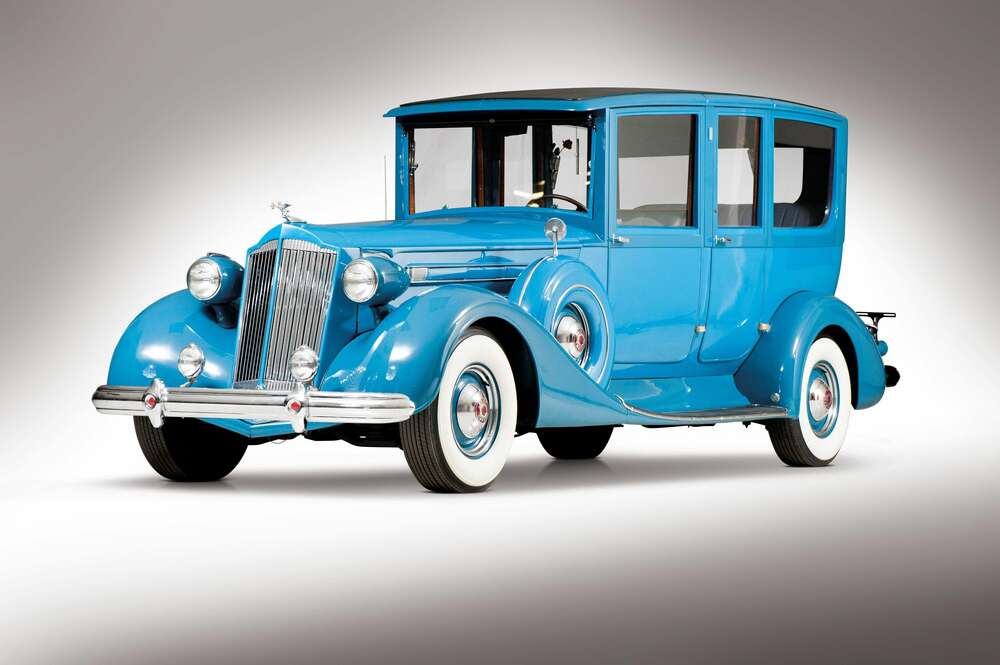 картина-постер Голубой лимузин 1937 американской компании Packard