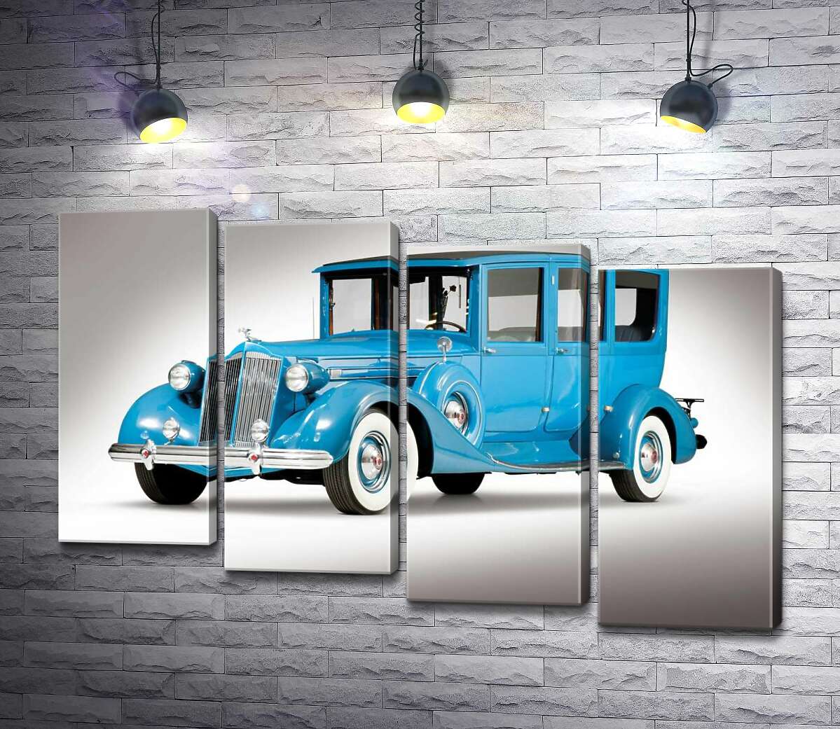модульна картина Блакитний лімузин 1937 року американської компанії Packard (Модуль №19)