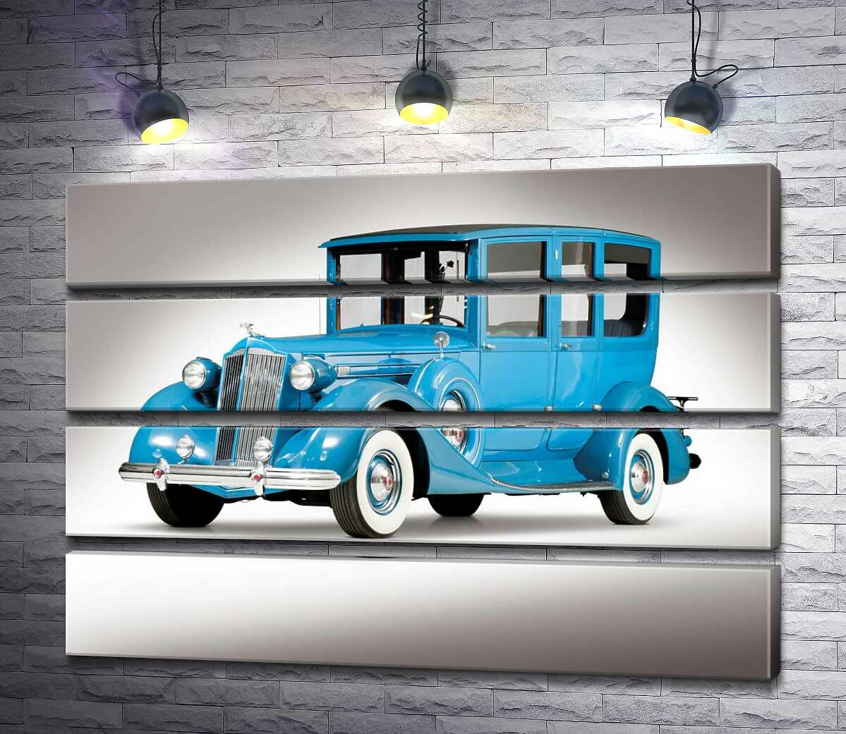 модульна картина Блакитний лімузин 1937 року американської компанії Packard (Модуль №22)