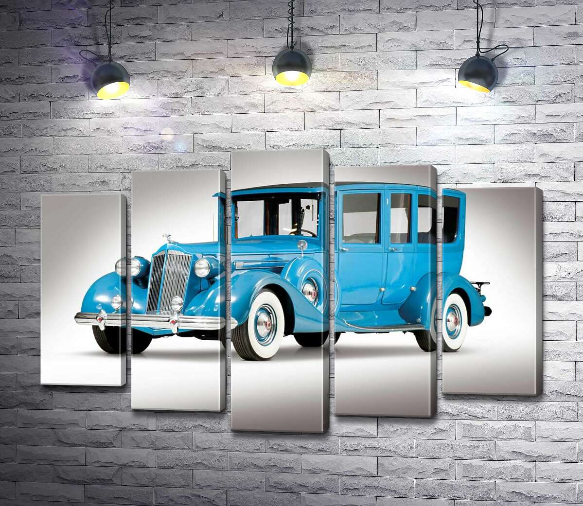 модульна картина Блакитний лімузин 1937 року американської компанії Packard (Модуль №4)
