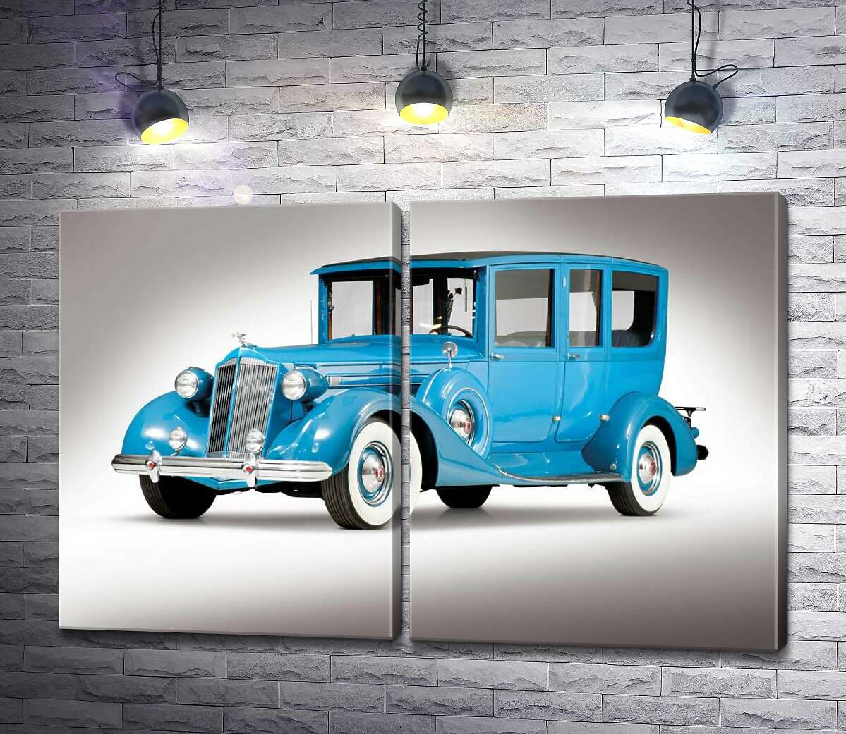 модульна картина Блакитний лімузин 1937 року американської компанії Packard (Модуль №6)