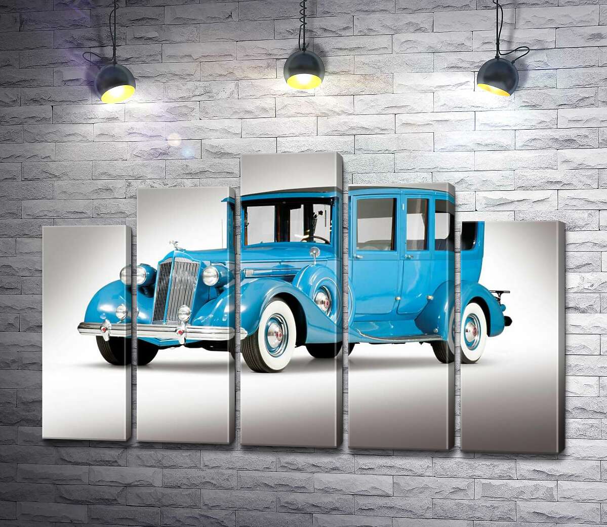модульна картина Блакитний лімузин 1937 року американської компанії Packard (Модуль №29)