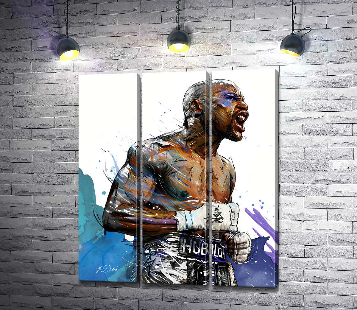 модульна картина Сильний дух переможця в боксері Флойді Мейвезері (Floyd Mayweather)
